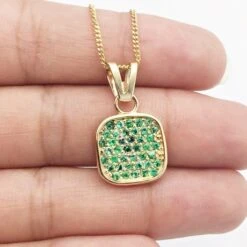 Pendentif Émeraude Pour Homme -Vivalatina Boutiqe Collier pendentif emeraude homme 15