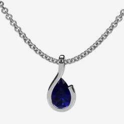 Collier Saphir Bleu