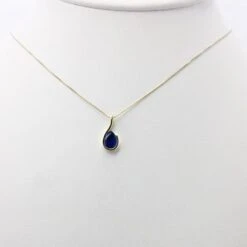 Collier Saphir Bleu -Vivalatina Boutiqe Collier saphir bleu or 5