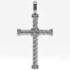Pendentif Croix Ronde Pour Homme En Argent -Vivalatina Boutiqe Croix argent homme 1