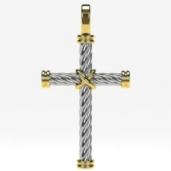 Pendentif Croix Ronde Pour Homme En Argent 15 Pendentif Croix Ronde Pour Homme En Argent -Vivalatina Boutiqe Croix argent homme 4