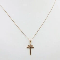 Pendentif Croix De Lorraine En Or 26 Pendentif Croix De Lorraine En Or -Vivalatina Boutiqe Croix de lorraine or rose