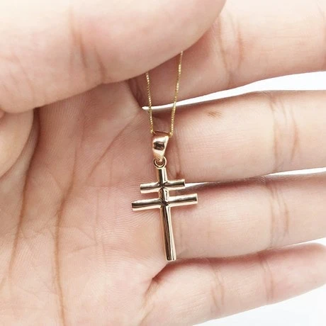 Pendentif Croix De Lorraine En Or 9 Pendentif Croix De Lorraine En Or – Image 7