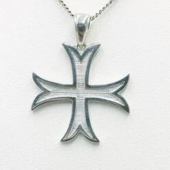 Pendentif Croix Des Templiers En Or 18 Pendentif Croix Des Templiers En Or -Vivalatina Boutiqe Croix templier or blanc 5