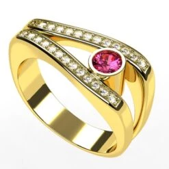 Grosse Bague Or Pour Femme -Vivalatina Boutiqe Grosse bague diamants or pour femme 7