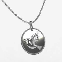 Médaille De Colombe -Vivalatina Boutiqe Medaille bapteme colombe 2