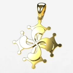 Médaille Croix Occitane Et Basque -Vivalatina Boutiqe Medaille croix occitaineet basque 1
