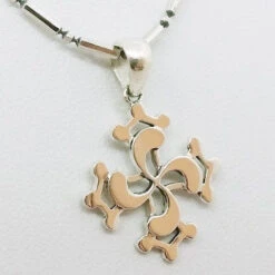 Médaille Croix Occitane Et Basque -Vivalatina Boutiqe Medaille croix occitane basque argent 1