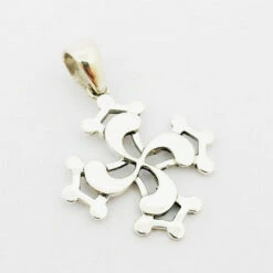 Médaille Croix Occitane Et Basque -Vivalatina Boutiqe Medaille croix occitane basque argent 2