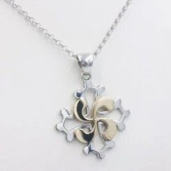 Médaille Croix Occitane Et Basque -Vivalatina Boutiqe Medaille deux croix or et argent 1