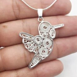 Pendentif Filigrane Colibri 9 Pendentif Filigrane Colibri -Vivalatina Boutiqe Pendentif Colibri filigrane 7