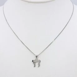 Pendentif Chai En Or -Vivalatina Boutiqe Pendentif Hai or blanc 1