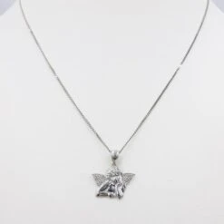 Pendentif Ange En Or -Vivalatina Boutiqe Pendentif ange or blanc 1