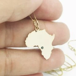 Pendentif Carte Afrique En Or 18k -Vivalatina Boutiqe Pendentif carte afrique congo 4
