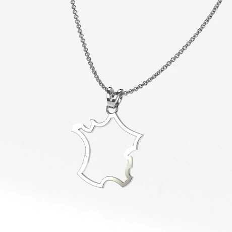 Collier & Pendentif Carte De France 6 Collier & Pendentif Carte De France – Image 4