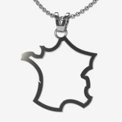 Collier & Pendentif Carte De France 14 Collier & Pendentif Carte De France -Vivalatina Boutiqe Pendentif carte france or 4