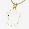 Collier & Pendentif Carte De France -Vivalatina Boutiqe Pendentif carte france or 5