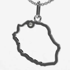 Pendentif Carte Île De La Réunion -Vivalatina Boutiqe Pendentif carte reunion or 6