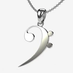 Pendentif Clé De Fa En Or