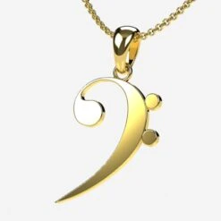 Pendentif Clé De Fa En Or -Vivalatina Boutiqe Pendentif clef fa or 13