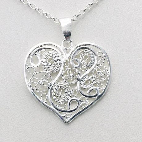 Pendentif Coeur Filigrane 3 Pendentif Coeur Filigrane