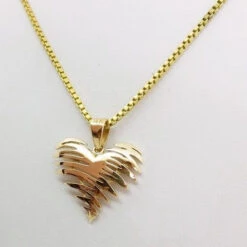 Pendentif Coeur En Or 18 Carats 19 Pendentif Coeur En Or 18 Carats -Vivalatina Boutiqe Pendentif coeur original or jaune 18k 3