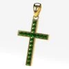 Pendentif Croix Émeraude -Vivalatina Boutiqe Pendentif croix emeraude 1