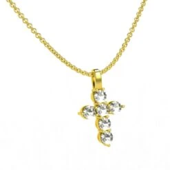 Pendentif Croix Diamant 14 Pendentif Croix Diamant -Vivalatina Boutiqe Pendentif croix or diamant 6