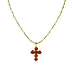 Pendentif Croix Et Pierres Précieuses -Vivalatina Boutiqe Pendentif croix pierres precieuses 11