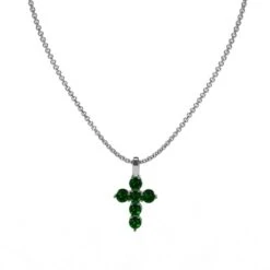 Pendentif Croix Et Pierres Précieuses -Vivalatina Boutiqe Pendentif croix pierres precieuses 13