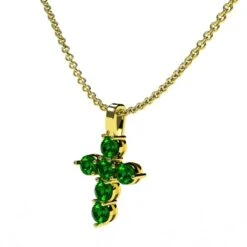 Pendentif Croix Et Pierres Précieuses -Vivalatina Boutiqe Pendentif croix pierres precieuses 7