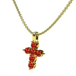 Pendentif Croix Et Pierres Précieuses -Vivalatina Boutiqe Pendentif croix pierres precieuses 8