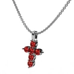 Pendentif Croix Et Pierres Précieuses -Vivalatina Boutiqe Pendentif croix pierres precieuses 9