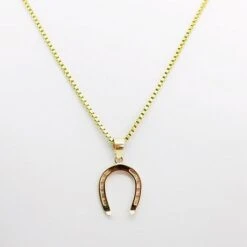 Pendentif Fer à Cheval En Or 16 Pendentif Fer à Cheval En Or -Vivalatina Boutiqe Pendentif fer cheval or jaune 1