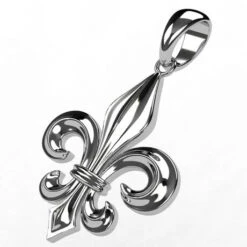 Pendentif Fleur De Lys En Or