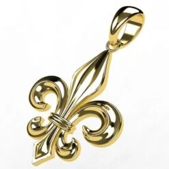Pendentif Fleur De Lys En Or -Vivalatina Boutiqe Pendentif fleur de lys 3 8e73eae0 b7d5 44b7 a31d 33dcd15f43e3