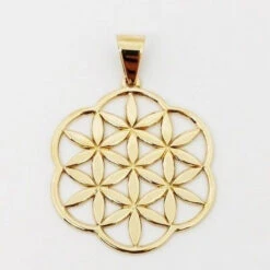 Pendentif Fleur De Vie En Or 18 Pendentif Fleur De Vie En Or -Vivalatina Boutiqe Pendentif fleur de vie or jaune 1