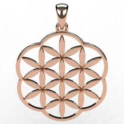 Pendentif Fleur De Vie En Or 23 Pendentif Fleur De Vie En Or -Vivalatina Boutiqe Pendentif fleur de vie or rose 2
