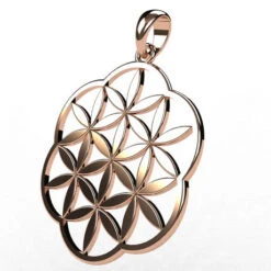 Pendentif Fleur De Vie En Or 24 Pendentif Fleur De Vie En Or -Vivalatina Boutiqe Pendentif fleur de vie or rose 3