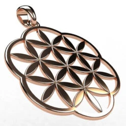 Pendentif Fleur De Vie En Or 25 Pendentif Fleur De Vie En Or -Vivalatina Boutiqe Pendentif fleur de vie or rose 4