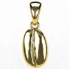 Pendentif Graine De Café En Or 2 Pendentif Graine De Café En Or -Vivalatina Boutiqe Pendentif grain cafe or 1
