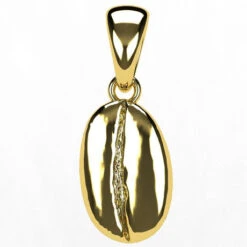 Pendentif Graine De Café En Or