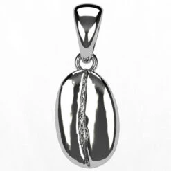 Pendentif Graine De Café En Or -Vivalatina Boutiqe Pendentif grain cafe or 8