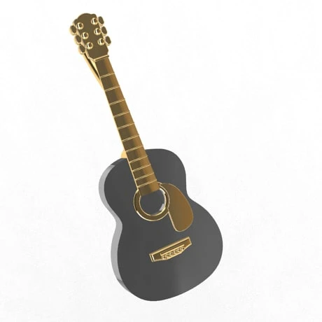 Pendentif Guitare En Argent 4 Pendentif Guitare En Argent – Image 2