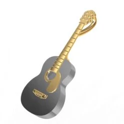 Pendentif Guitare En Argent