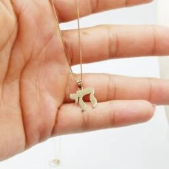 Pendentif Chai En Or -Vivalatina Boutiqe Pendentif hai or jaune 5
