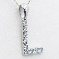 Pendentif Initiale Diamant -Vivalatina Boutiqe Pendentif initial diamant 12
