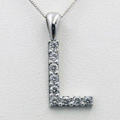 Pendentif Initiale Diamant -Vivalatina Boutiqe Pendentif initial diamant 14