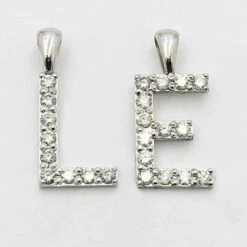 Pendentif Initiale Diamant -Vivalatina Boutiqe Pendentif initial diamant 7