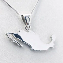 Collier Mexicain: Carte Du Mexique -Vivalatina Boutiqe Pendentif mexique argent 2